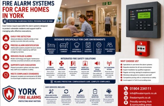 Fire Alarm Systems for Care Homes in York – Protecting Vulnerable Occupants