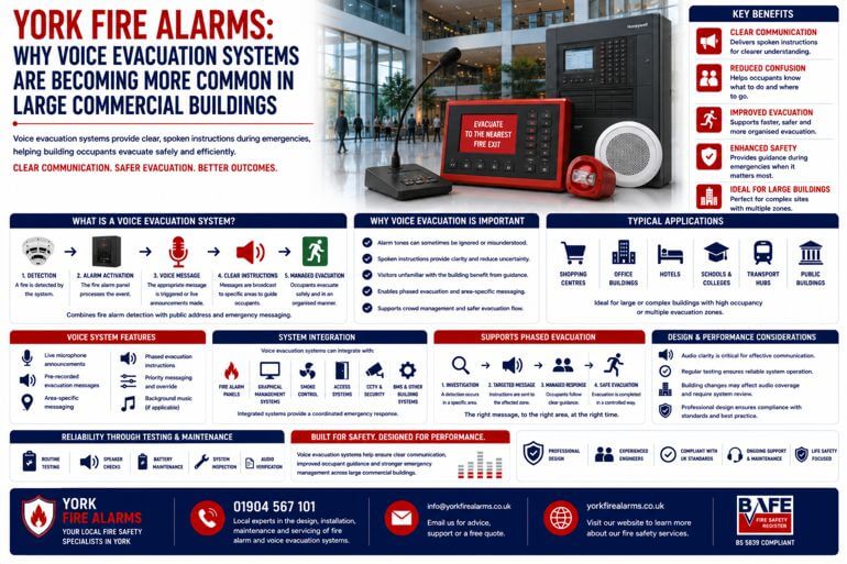 York Fire Alarms: Why Fire Alarm Voice Evacuation Systems Are Becoming More Common In Large Commercial Buildings